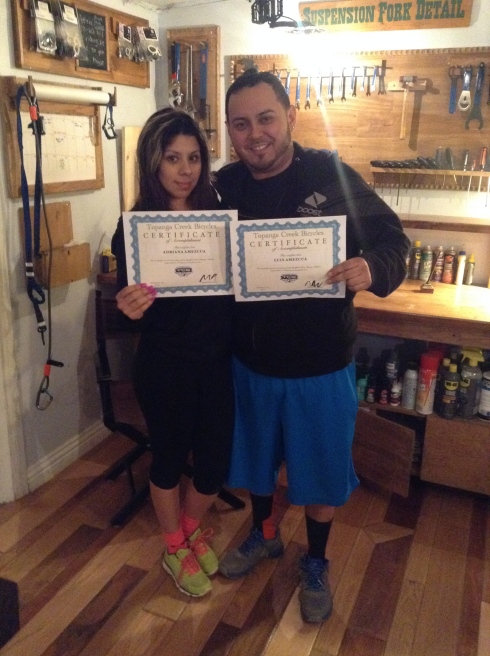Luis and Adriana motivated from Long Beach to end the year on a fun adventure.  First time really mountain biking, they tore up the TCB loop. Tired and feeling great they were super glad to have accomplished such a fun 10 mile journey. 