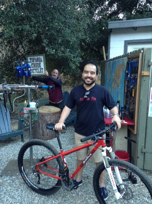 Gerald did some research for a bike to get him on the trails in the Santa Monica Mountains. His research led him to us and the Salsa Mariachi. Nice way to start 2014.